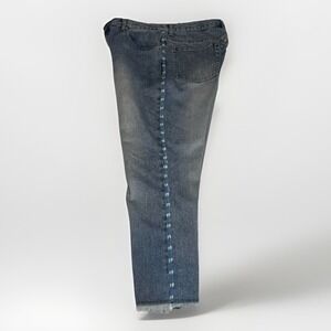 Vintage Laura Leigh Ltd Jeans Women's 12 Bow Trim Detail Raw Hem Light Denim